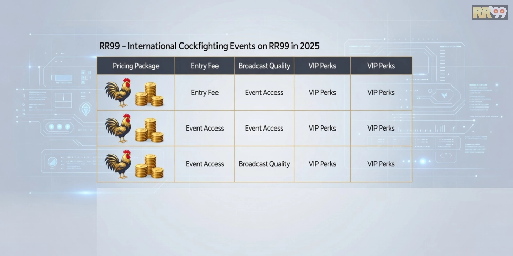 Bảng giá chi tiết các gói dịch vụ đá gà quốc tế rr99 năm 2025