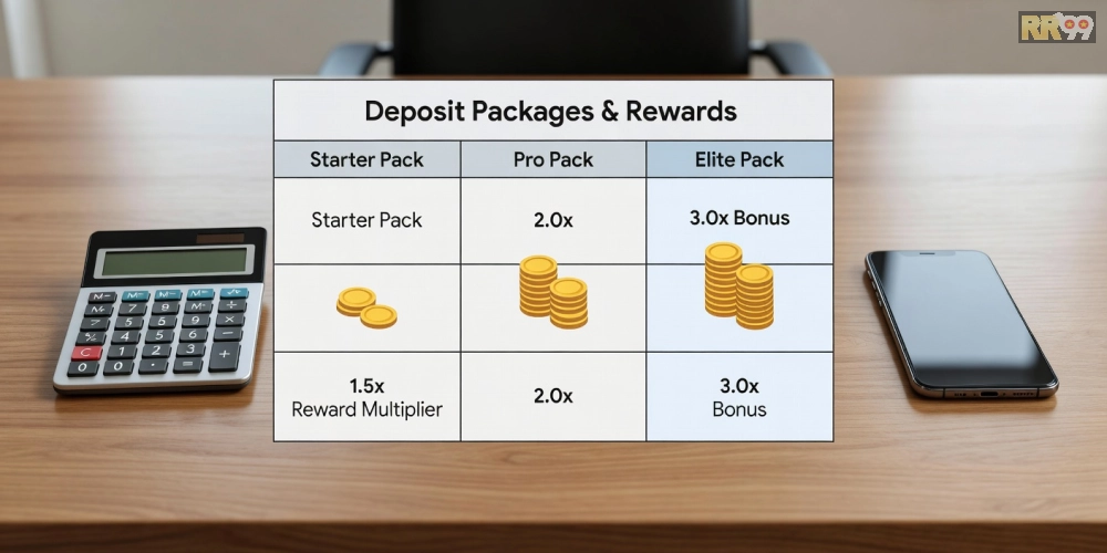 Bảng giá chi tiết các gói nạp xu game bài đổi thưởng trên rr99 năm 2025