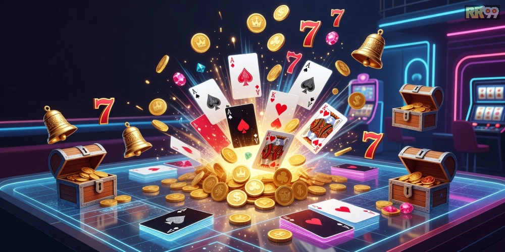 Hình minh họa cơ chế nổ hũ trong game bài rr99 hấp dẫn