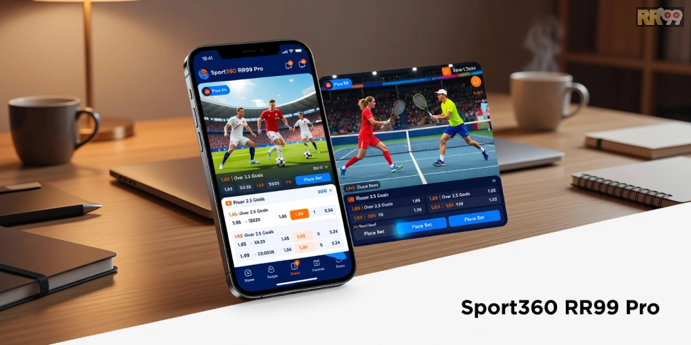 Minh họa nền tảng Sport360 RR99 Pro với các tính năng cá cược chuyên sâu và giao diện người dùng thân thiện.