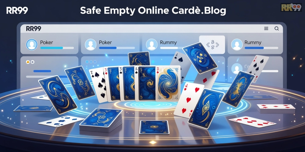 Minh họa khái niệm game bài đổi thưởng trên nền tảng RR99 với giao diện hiện đại